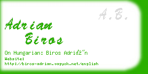 adrian biros business card